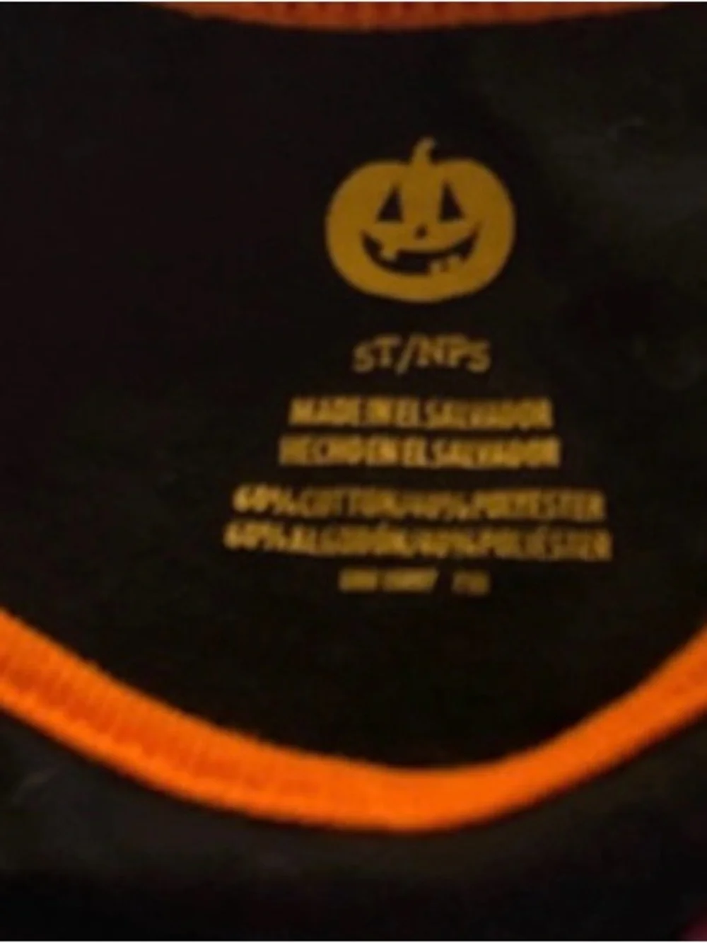 Kids' Halloween 'Trick or Treat' Long Sleeve Top - Black & Orange